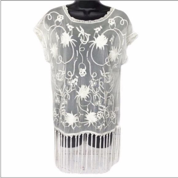 LA HEARTS lace sheer blouse top L - Picture 1 of 9